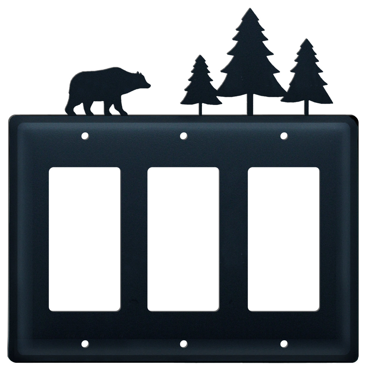 Bear & Pine Trees Triple GFI CUSTOM Product Cover