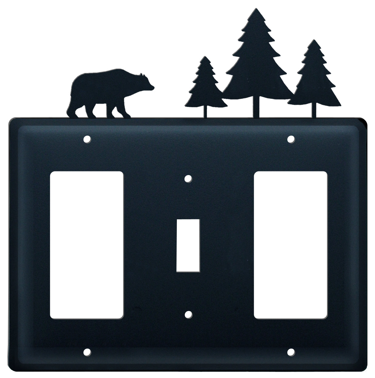Bear & Pine Trees Single GFI CUSTOM Product Switch GFI CUSTOM Product