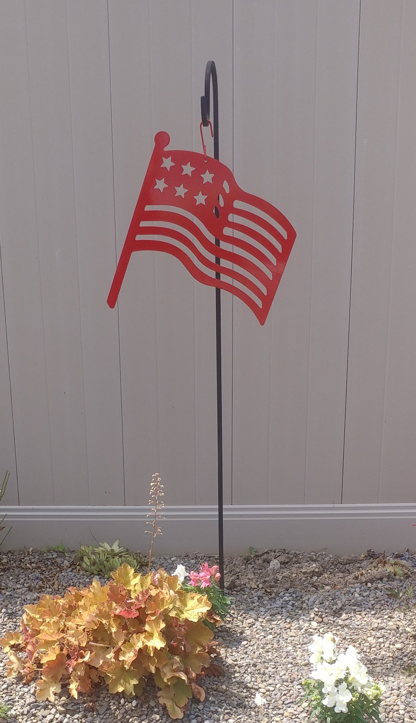 American Flag Decorative Hanging Silhouette- New RED Color