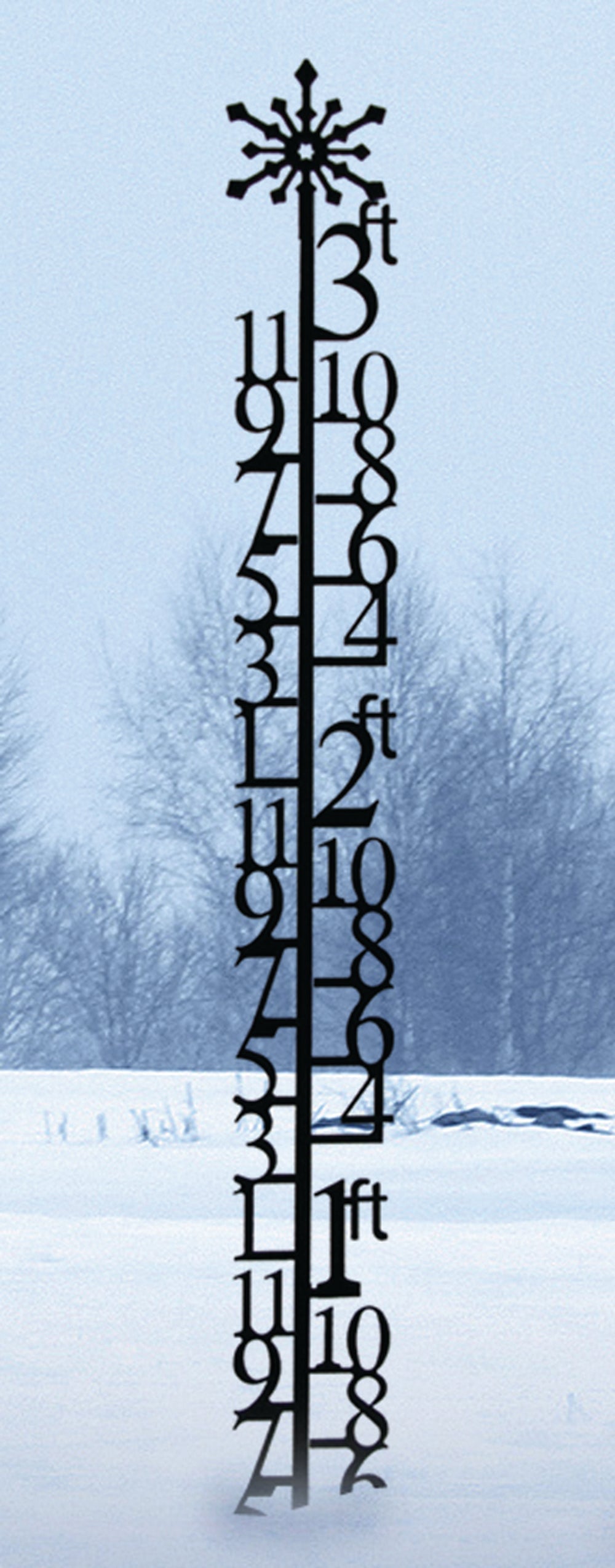3 Foot Snowflake Snow Gauge