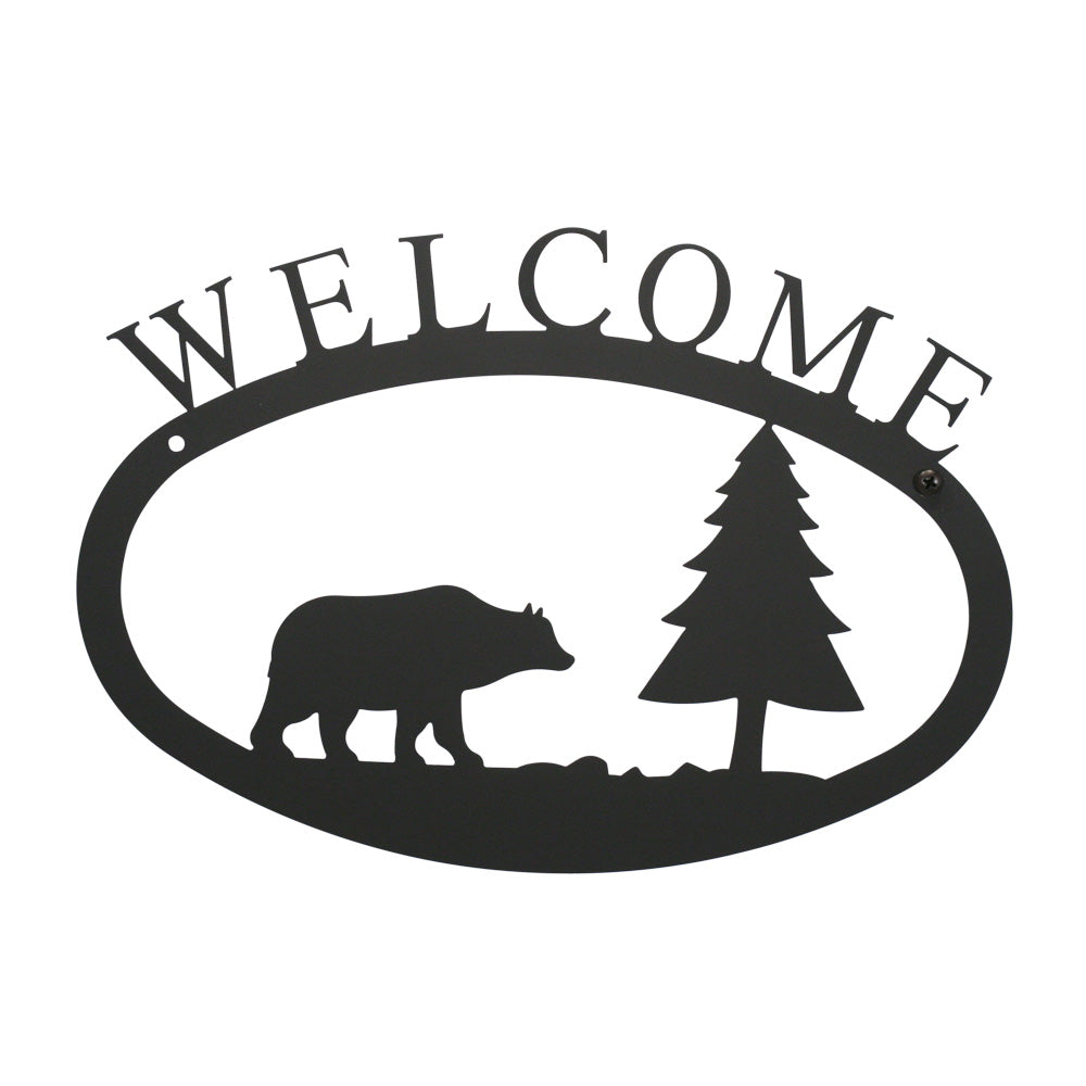 Bear & Pine Welcome Sign Small