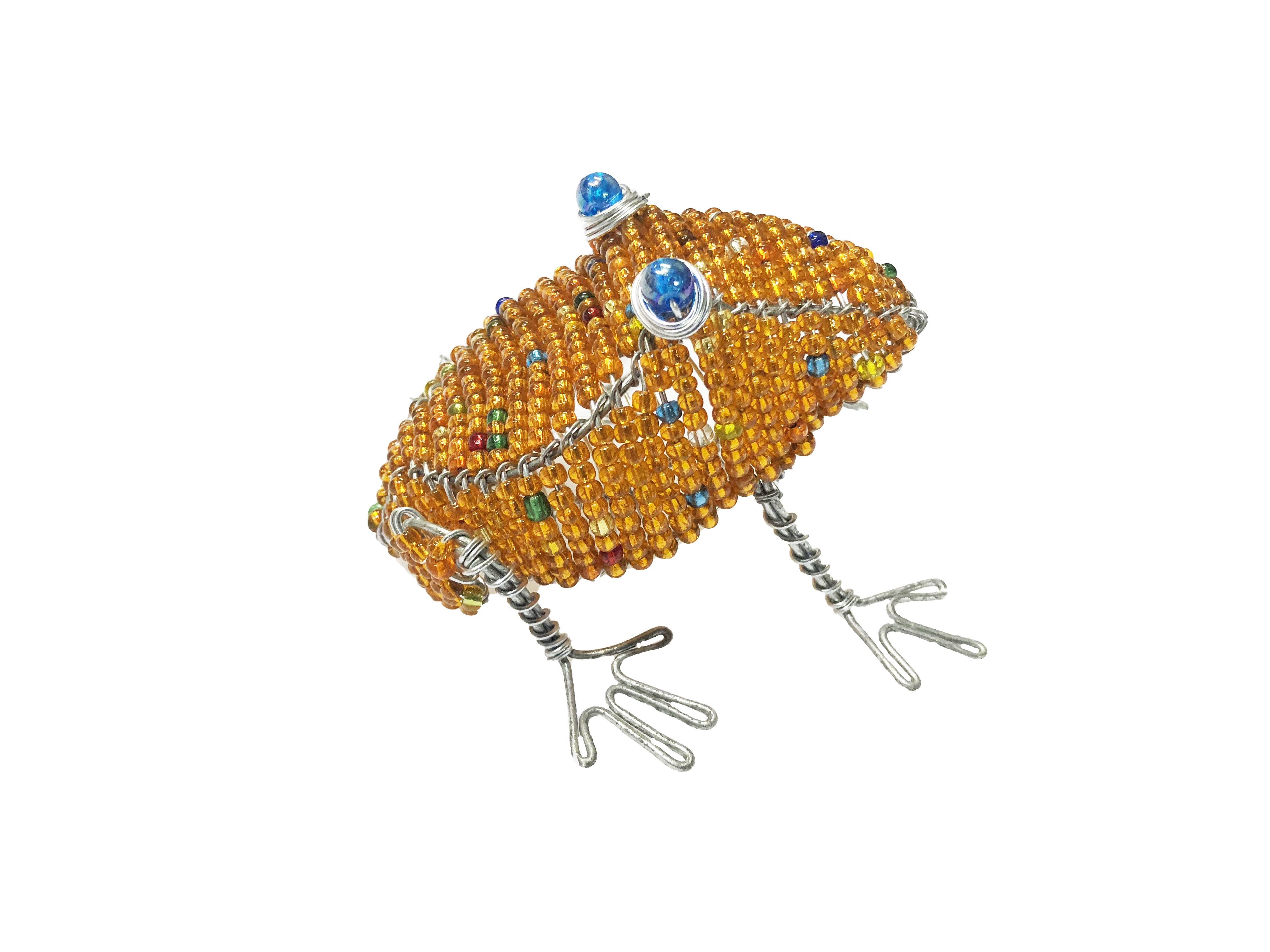 Beaded Wire Animal Frog 5 inches
