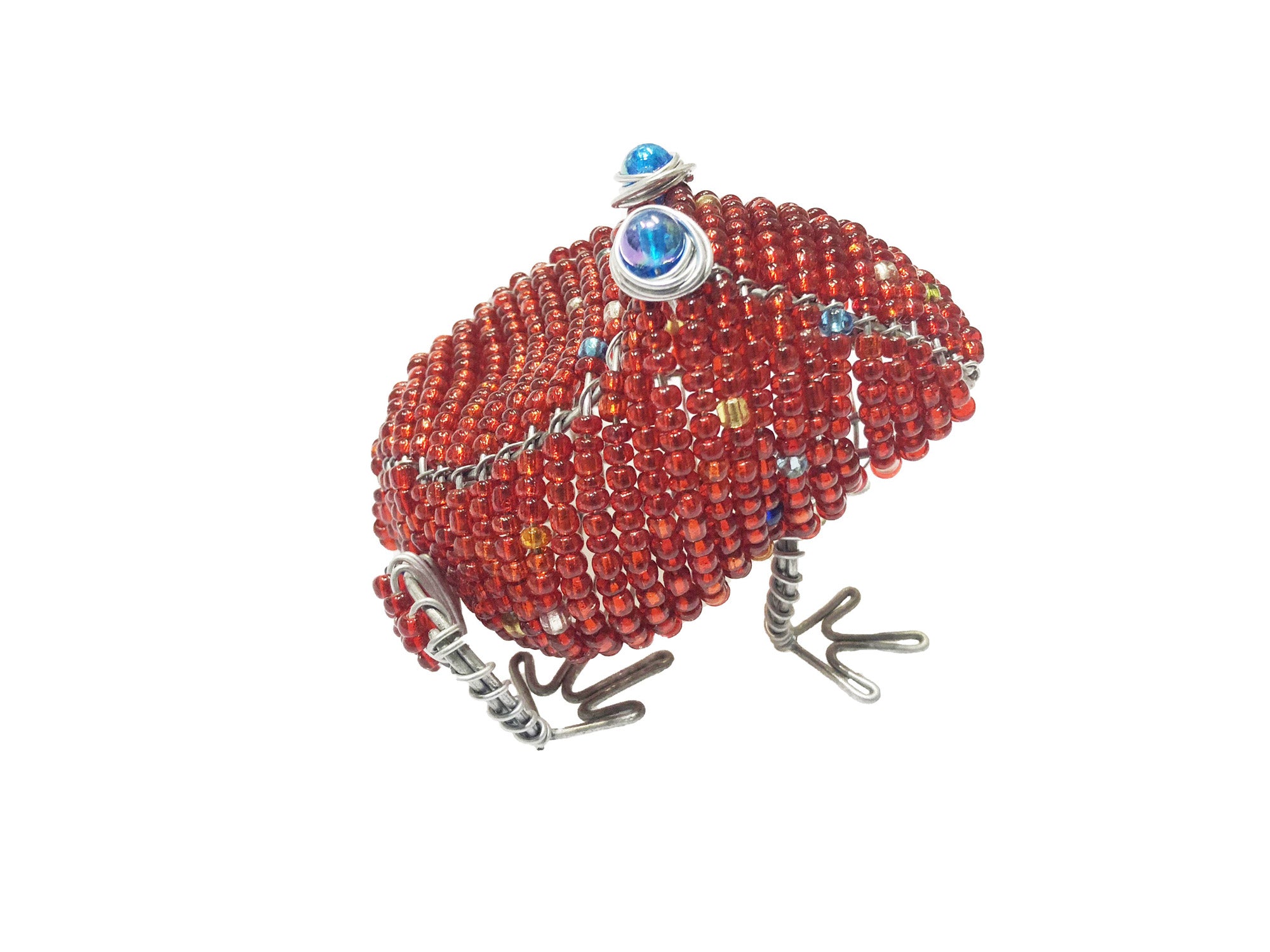 Beaded Wire Animal Frog 5 inches