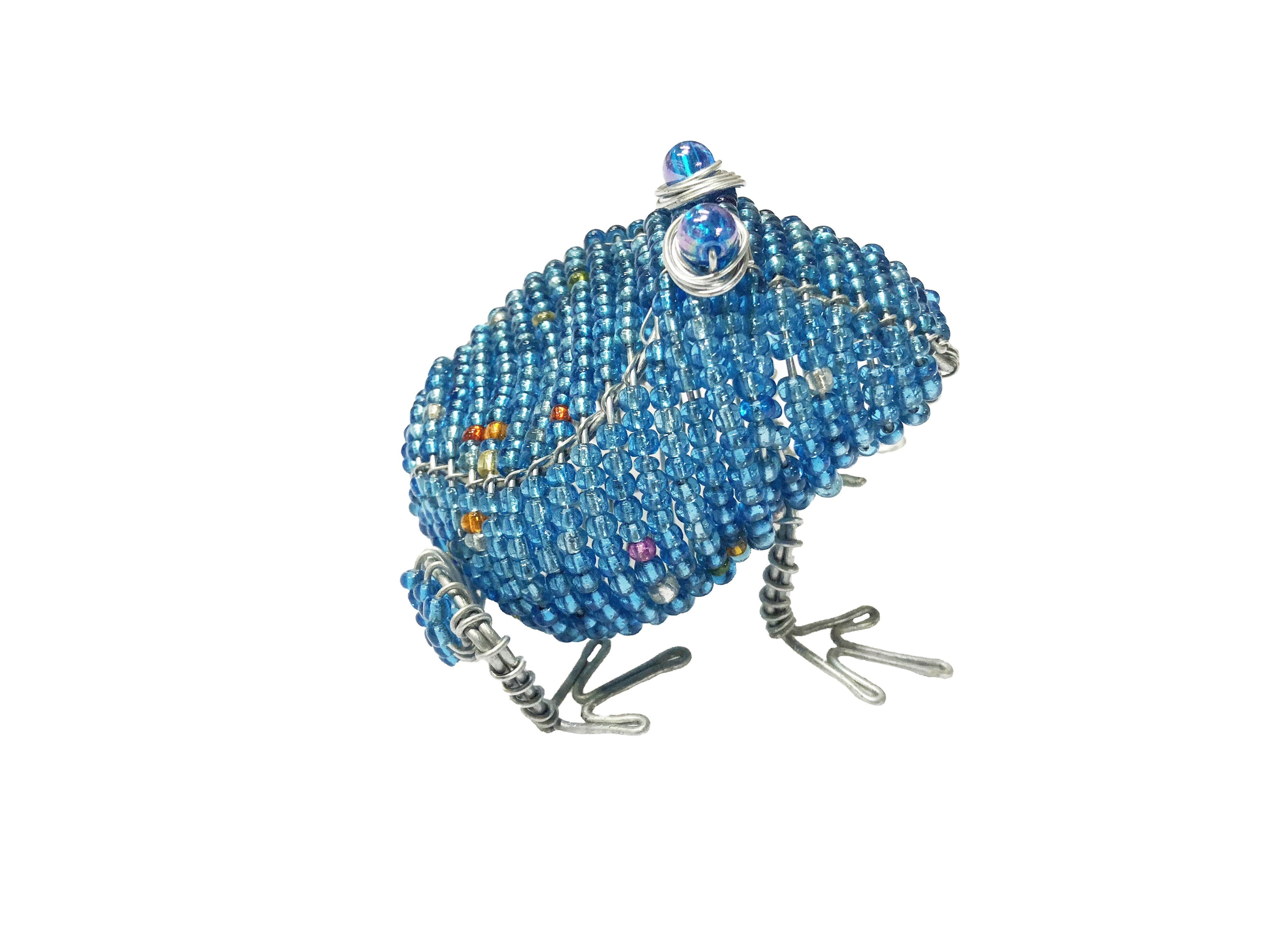 Beaded Wire Animal Frog 5 inches